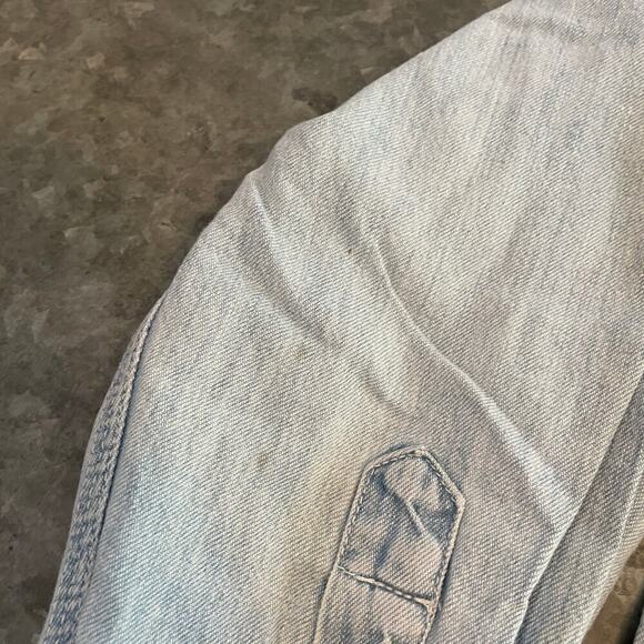 Vintage Western Denim Jean Shirt Womens Medium Pres De Chamonix Dad Grunge 90s - Picture 3 of 13